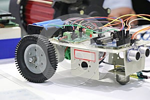 Robotic car made from a programmable micro controller that gives flexibility to make changes in the functions of movement