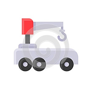 Robotic car vector, Future technology flat design icon