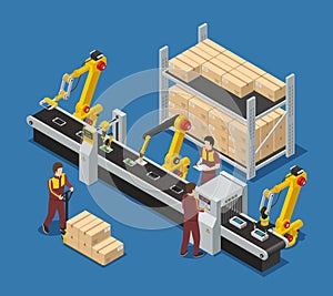 Robotic Conveyor Line Of Touchscreen Phones