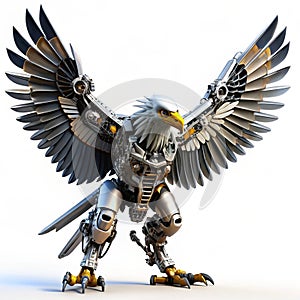 Robotic eagle with mechanical wings