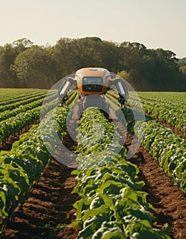 Robotic Farming in Lush Fields