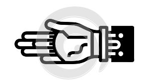 Robotic Hand Data Interface, Advanced Human-Machine Tech, vector design Generative AI