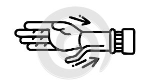 Robotic Hand with Digital Flow for Future Technology, vector design Generative AI