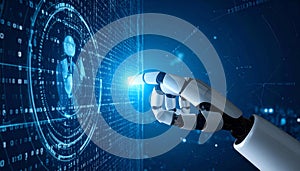 Robotic Hand Interacting with Digital Data Interface