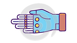Robotic Hand Interface. Prosthetics, AI, Advanced Human-Machine Interaction, vector design Generative AI