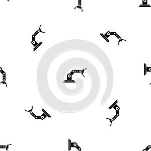 Robotic hand manipulator pattern seamless black