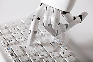 Robotic Hand Pressing Enter Key