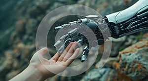 Robot Hand Reaching for Human Hand