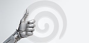 Robotic on white background with copy space. Generative AI