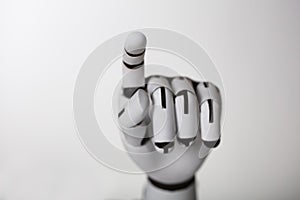 Robotic Hand Touching Transparent Screen