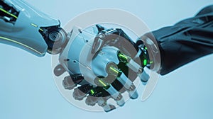 The robotic handshake interaction.AI generated image