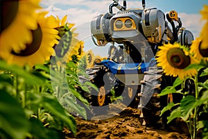 Robotic harvesting of sunflower crops. Mechanisms of the future