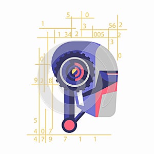 Robotic head with numerals