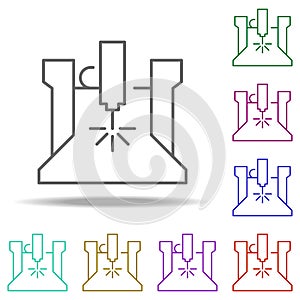Robotic icon. Elements of Laser in multi color style icons. Simple icon for websites, web design, mobile app, info graphics