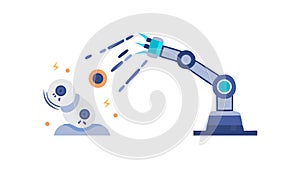 Robotic Innovation: Advanced Automation Future Tech Solutions, vector design Generative AI