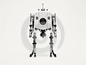 Robotic Innovation - black and white Illustration of a Futuristic Android