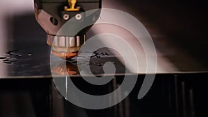 Robotic Laser Cut Automated Weld Operation Closeup