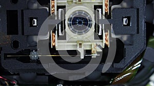 Robotic of laser eye DVD player, closeup shot