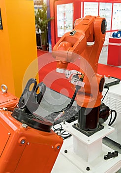 Robotic machine tool in industrial manufacture plant