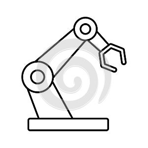 Robotic manufacturing Line Vector icon which can easily modify or edit