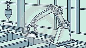 Robotic Manufacturing Process Vector Art, Advanced Production, vector design Generative AI