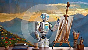 Robotic painting, artificial intelligence-assisted art creation, picture generation