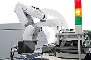 Robotic picking printed circuit board in electronic industry