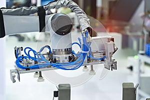 robotic pneumatic piston sucker unit on industrial machine,automation compressed air factory production