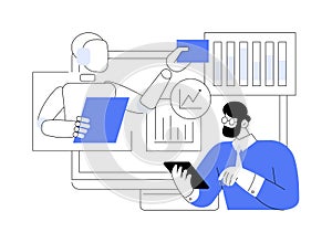 Robotic process automation abstract concept vector illustration.