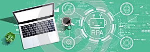 Robotic Process Automation theme with a laptop computer
