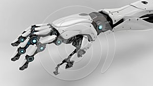 44 Robotic prosthetic android arm hand 3D render detailed mechanical