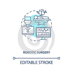 Robotic surgery concept icon