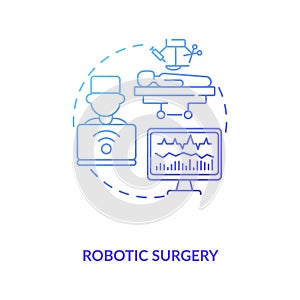 Robotic surgery concept icon