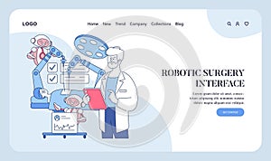 Robotic Surgery Interface Vector Illustration