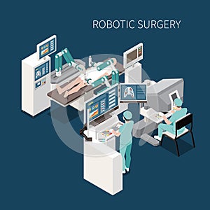 Robotic Surgery Isometric Composition