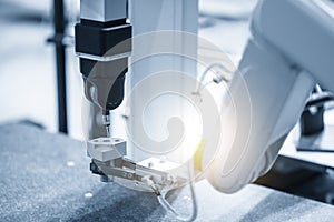 The robotic system working with multi-axis CMM machine