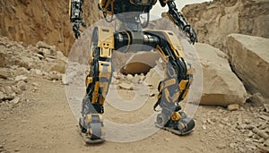 Robotic Walker on Rocky Terrain