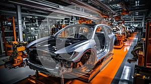 Robotic Welding Process in Car Production Line