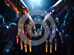 robotics arms, machine, electronics, ai generated image
