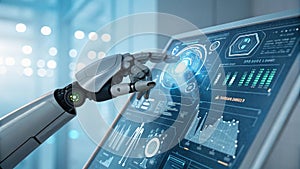 Robotics automation ai technology artificial intelligence machine learning interface data analysis future tech