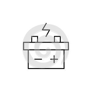 Robotics battery outline icon. Signs and symbols can be used for web, logo, mobile app, UI, UX