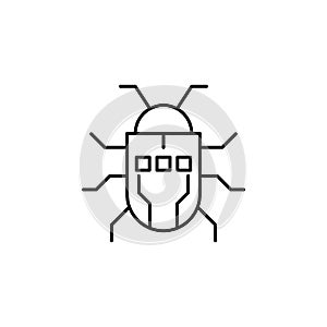 Robotics beetle robot bug outline icon. Signs and symbols can be used for web, logo, mobile app, UI, UX