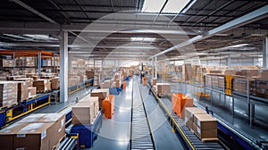 robotics boxes in warehouse