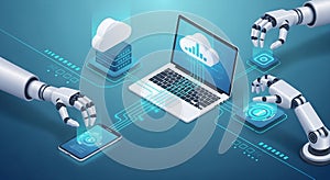 Robotics and Cloud Computing Integration Digital Data Workflow Network