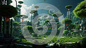 robotics future industrial background