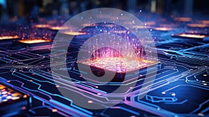 robotics futuristic tech background