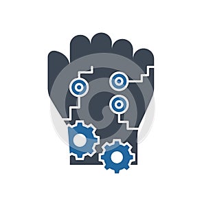 Robotics hand Color Vector icon which can easily modify or edit