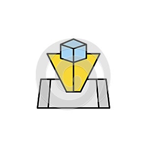 Robotics hologram outline icon. Signs and symbols can be used for web, logo, mobile app, UI, UX on white background