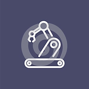 Robotics icon simple flat style outline illustration
