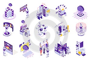 Robotics Isometric Icons Collection